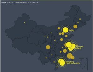 Figure 4 Provincial distribution of vulnerable devices in China